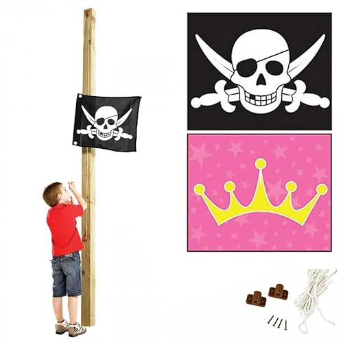 Gartenpirat Kinder-Fahne mit Hiss-Seil Flagge für Kinder Spielturm, Fahnenmotiv von Gartenpirat