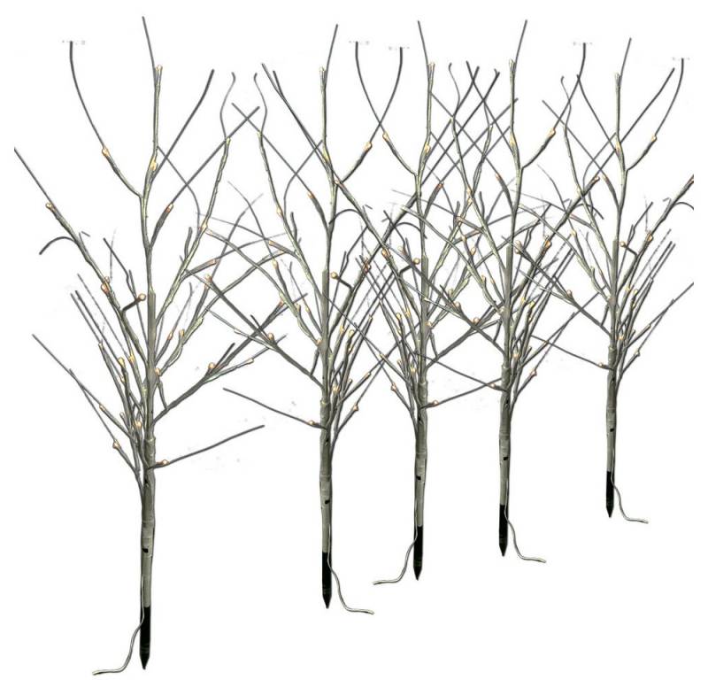 Gartenpirat LED Baum 120 cm 5er-Set warmweiß LED-Lichterkette Weihnachtsdeko für außen von Gartenpirat