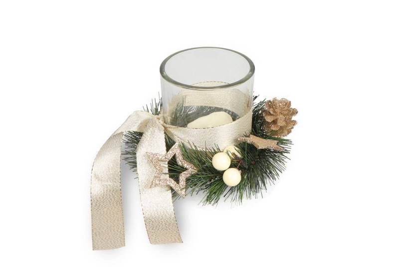 Gartenpirat LED Dekoobjekt Adventsgesteck verschiedene Modelle, LED fest integriert, Warmweiß von Gartenpirat