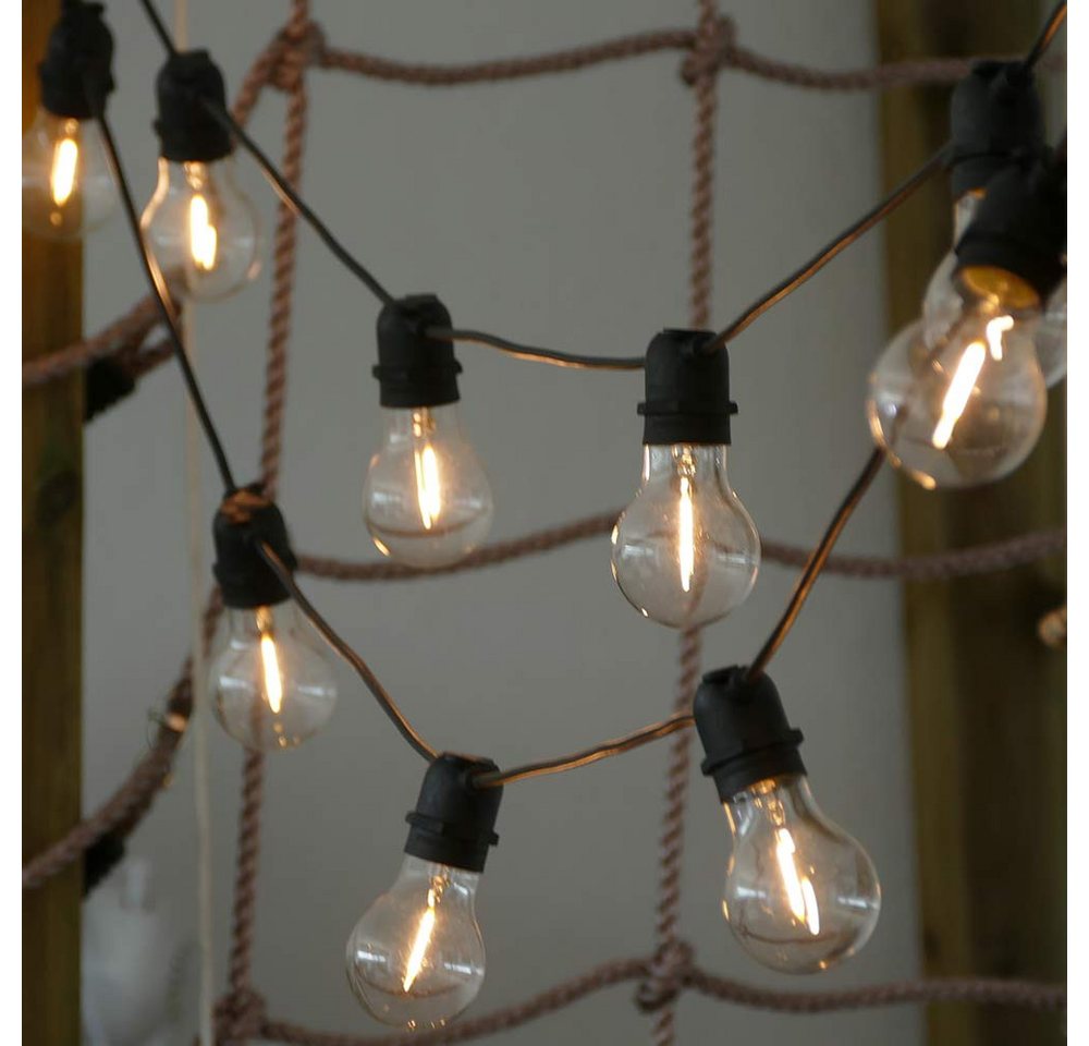 Gartenpirat LED-Lichterkette mit 10 Leuchtbirnen LED warmweiß Lichterkette mit Filament-Glühbirnen Gartenpirat LED-Lichterkette mit 10 Leuchtbirnen LED warmweiß Lichterkette mit Filament-Glühbirnen von Gartenpirat