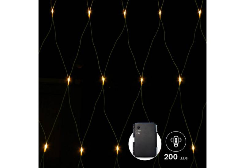 Gartenpirat Lichternetz mit warmweißen LEDs und Timer Batteriebetrieben von Gartenpirat