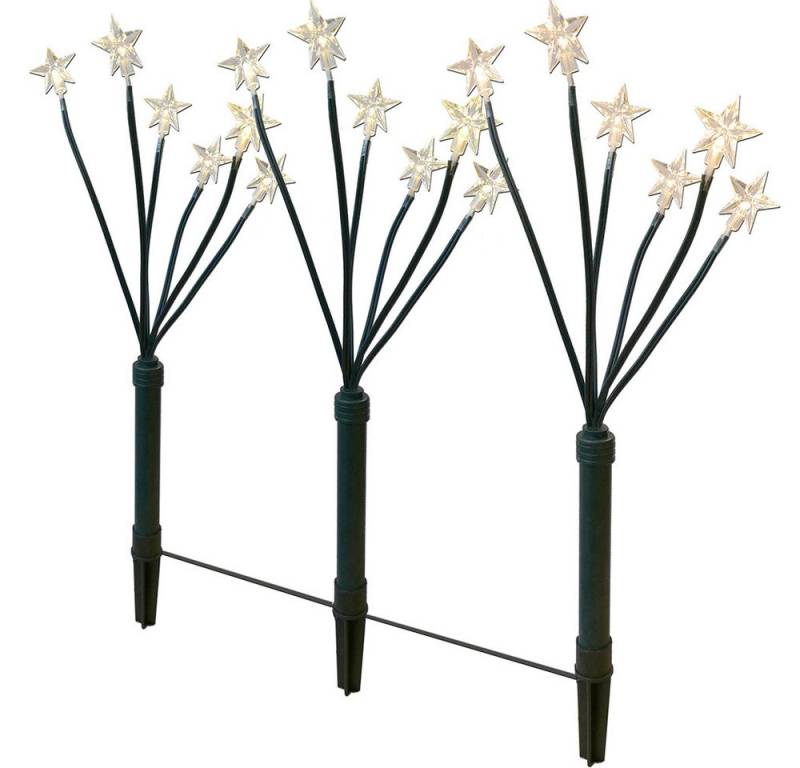 Gartenpirat LED-Lichtsystem LED-Sternenleuchtstäbe 3-er Set LED warmweiß Gartenbeleuchtung von Gartenpirat