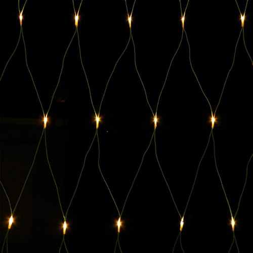 Gartenpirat Batterie-Lichternetz 2 x 2 m 160 warmweiße LEDs mit Timer - Innen & Außen - ganzjährig nutzbar - Deko für Garten Balkon Schlafzimmer & Party von Gartenpirat