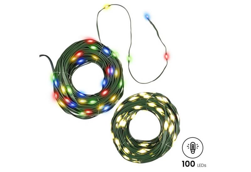 Gartenpirat Lichterkette bunt warmweiß für den Weihnachtsbaum LED-Beleuchtung außen und innen von Gartenpirat