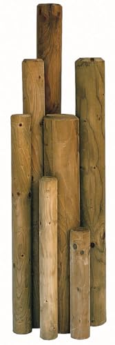 Gartenpirat Palisaden Ø 10 cm Länge 110 cm Holz imprägniert zur Beetumrandung von Gartenpirat