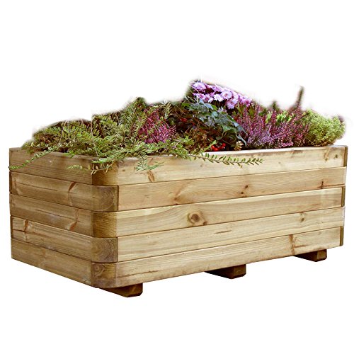 Gartenpirat Pflanzkasten Holz massiv 120x60x40 cm Blumenkasten außen von Gartenpirat