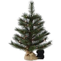 Kleiner Künstlicher Weihnachtsbaum 45 cm beleuchtet batteriebetrieben von Gartenpirat