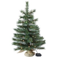 Kleiner Künstlicher Weihnachtsbaum 60 cm beleuchtet batteriebetrieben von Gartenpirat
