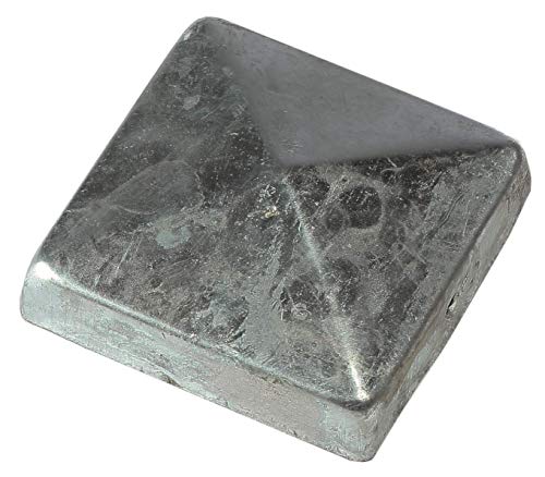 Pfostenkappe für Pfosten 9x9 cm Zaunkappe Pyramide aus Metall verzinkt von Gartenpirat