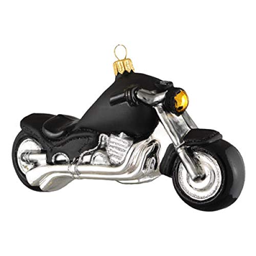 Christbaumschmuck,Weihnachtskugel Motorrad,Chopper schwarz, 16 cm von Gartenschätze