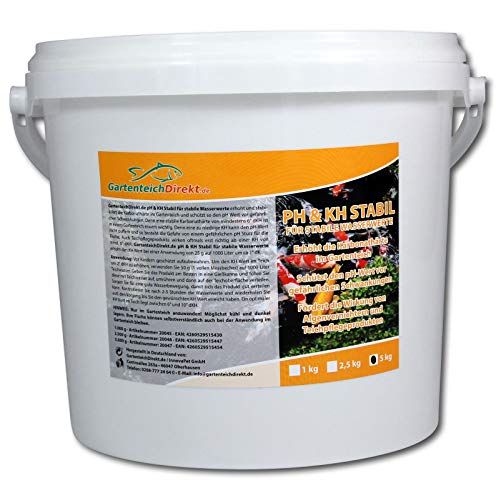 GartenteichDirekt pH und KH STABIL (Stabilisiert Wasserwerte im Gartenteich und schützt vor Schwankungen - pH-Wert Karbonathärte), Größe:5 kg GartenteichDirekt pH und KH STABIL (Stabilisiert Wasserwerte im Gartenteich und schützt vor Schwankungen - pH-Wert Karbonathärte), Größe:5 kg von GartenteichDirekt
