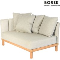 2-Sitzer Garten Loungesofa von Borek inklusive Polster - Softline Loveseat / Beige / Armlehne rechts von Gartentraum.de