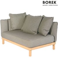 2-Sitzer Garten Loungesofa von Borek inklusive Polster - Softline Loveseat / Braun / Armlehne rechts von Gartentraum.de