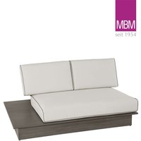 2-Sitzer Loungebank in Stone Grey für Innen und Außen - MBM - La Villa Lounge 2-Sitzer  / mit Schutzhülle von Gartentraum.de