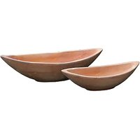 2er Set Terrakotta Schalen - Oval - Aluna von Gartentraum.de