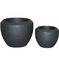 2er Set Vasen aus Polystone mit Einsatz - Schwarz - Berhane / mit Wasserstandsanzeiger 2er Set Vasen aus Polystone mit Einsatz - Schwarz - Berhane / mit Wasserstandsanzeiger von Gartentraum.de