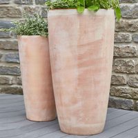 2er Set XXL Pflanzvase - Terrakotta - Alika von Gartentraum.de