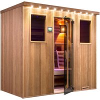 3 Personen Indoorkabine für finnische Sauna und Infrarot-Wärmetherapie - Taous / mit DUO Heizung von Gartentraum.de