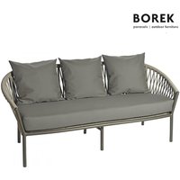 3-Sitzer Gartensofa für Lounge von Borek - grau - Majinto Sofa von Gartentraum.de