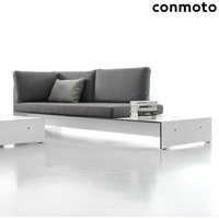 3-Sitzer Loungesofa aus HPL mit Ablage - Riva Gartencouch / Anthrazit / Auflagen anthrazit von Gartentraum.de