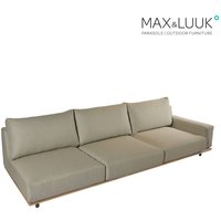 3-Sitzer Sofa von Max & Luuk mit Teakholzbasis inklusive Polster - Luke 3-Sitzer von Gartentraum.de