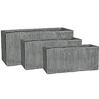 3er Set Pflanzkübel aus Polystone - Beton Optik - Ostana von Gartentraum.de