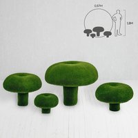 4 Pilze im Set - Topiary - GFK & Kunstrasen - grün - Felka Set von Gartentraum.de