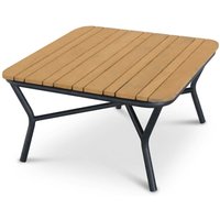 80cm Holz-Alu-Tisch für Loungeecke - quadratisch - Loungetisch Amaros von Gartentraum.de