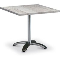 80cm Klapptisch mit Dekor und Anthrazitgestell - Tisch Ligu Anthrazit / mit Altholzoptik von Gartentraum.de