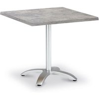 80cm Klapptisch mit Dekor und Silbergestell - Tisch Ligu Silber / mit Betonoptik von Gartentraum.de