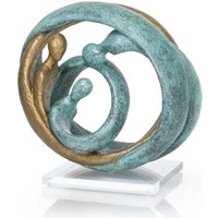 Abstrakte Bronzeplastik aus Künstlerhand - Family II von Gartentraum.de