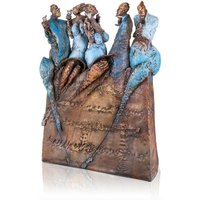 Abstrakte Menschengruppe - limitierte Bronzestatue - Happy Hour von Gartentraum.de