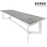 Alu Outdoor-Esstisch XXL weiß von Borek - Arta Gartentisch / Tischplatte Kira von Gartentraum.de