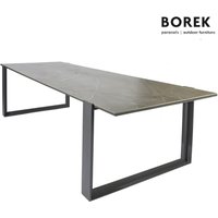 Aluminium-Esstisch mit farbiger Dekton-Platte - Faro Esstisch / 75x270x103cm (HxBxT) / Tischplatte Kira von Gartentraum.de