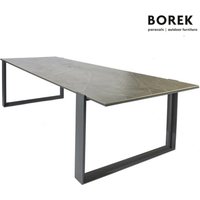 Aluminium-Esstisch mit farbiger Dekton-Platte - Faro Esstisch / 75x310x103cm (HxBxT) / Tischplatte Aura von Gartentraum.de