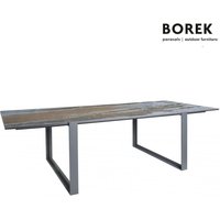 Aluminium-Esstisch mit farbiger Dekton-Platte - Faro Esstisch / 75x310x103cm (HxBxT) / Tischplatte Trilium von Gartentraum.de