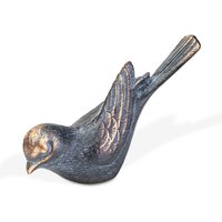 Aluminium Gartendekoration - kleiner Singvogel - Vogel Suna / Aluminium dunkelgrau von Gartentraum.de