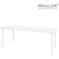 Aluminium Gartentisch von Max&Luuk - 200x90cm - rechteckig - George Gartentisch / Weiß von Gartentraum.de