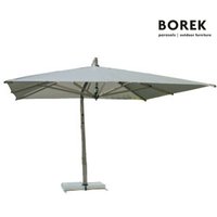 Ampelschirm kippbar - Borek - mit Kurbel - Aluminium - hochwertig - Rodi Sonnenschirm graphite / Taupe / rechteckig von Gartentraum.de