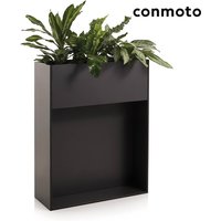 Anthrazit Outdoor Blumengefäß aus HPL - Ticino Pflanzgefäß / 100x150x30cm (HxBxT) von Gartentraum.de