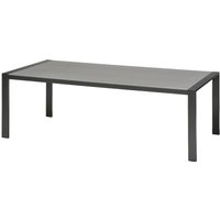 Anthrazit Outdoor-Tisch aus Alu - 218cm - Esstisch Heron von Gartentraum.de