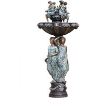 Antiker Gartenbrunnen aus Bronze mit Patina - Zerefina von Gartentraum.de