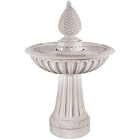 Antiker Springbrunnen mit Pinienzapfen aus Marmorguss - weiß - Wallerio Antiker Springbrunnen mit Pinienzapfen aus Marmorguss - weiß - Wallerio von Gartentraum.de