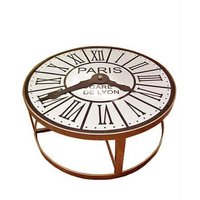 Ausgefallener Tisch mit Uhr Design antik - Elaine / schwarz Ausgefallener Tisch mit Uhr Design antik - Elaine / schwarz von Gartentraum.de