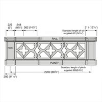 Balustrade Geländer aus Steinguss - Barandilla / Sand von Gartentraum.de