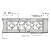 Balustrade Geländer aus Steinguss - Barandilla / Terrakotta von Gartentraum.de