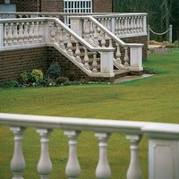 Balustrade mit konischer Deckplatte aus Beton - Mirador / Terrakotta von Gartentraum.de