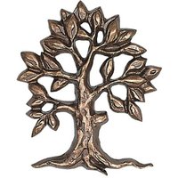 Baum Gartenskulptur aus Metall für Fassaden - Baum Runa / 16x13x2cm (HxBxT) / Bronze Patina grün von Gartentraum.de