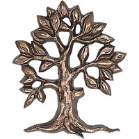 Baum Gartenskulptur aus Metall für Fassaden - Baum Runa / 20x16x2cm (HxBxT) / Bronze Patina grün von Gartentraum.de