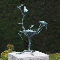 Baum mit Vogelnest - Bronze Gartenskulptur - Avesine von Gartentraum.de